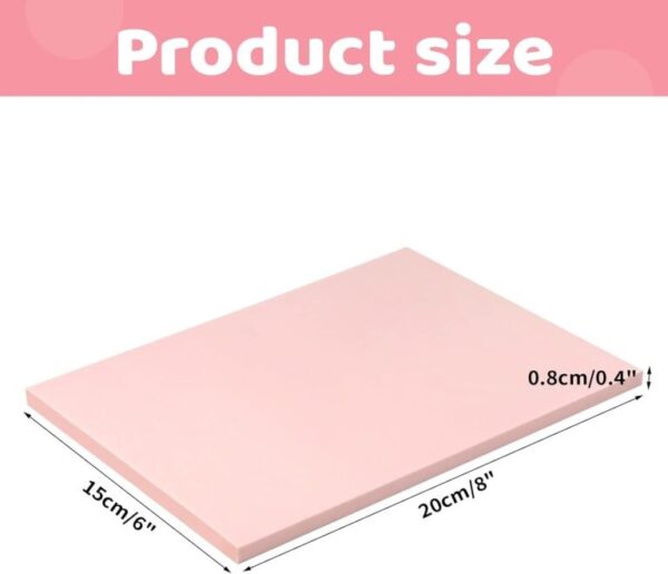 2 Pack Pale Pink Rubber Stamp Carving Blocks Brick 8"x6" - Image 2