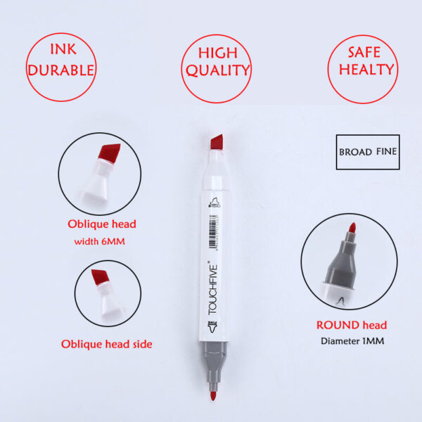 TouchFive Twin Markers 30 Color Animation Design Set