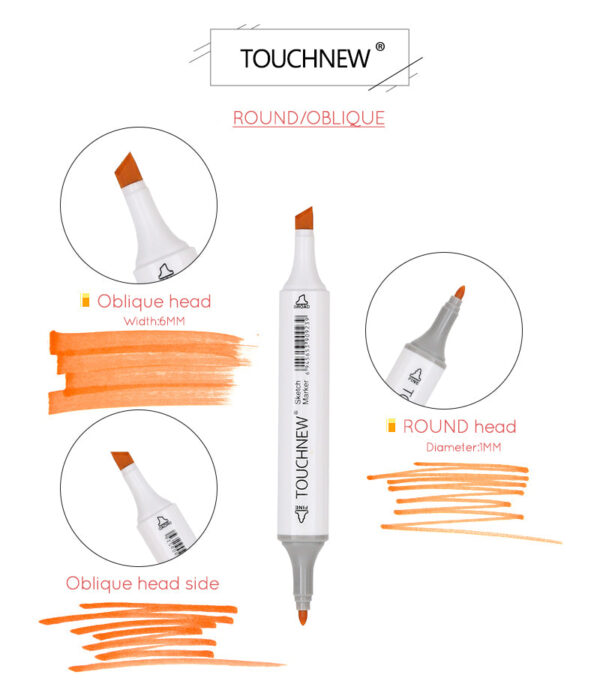 TOUCHNEW 80 Color Sketch Markers Animation Manga Set with Carry Bag